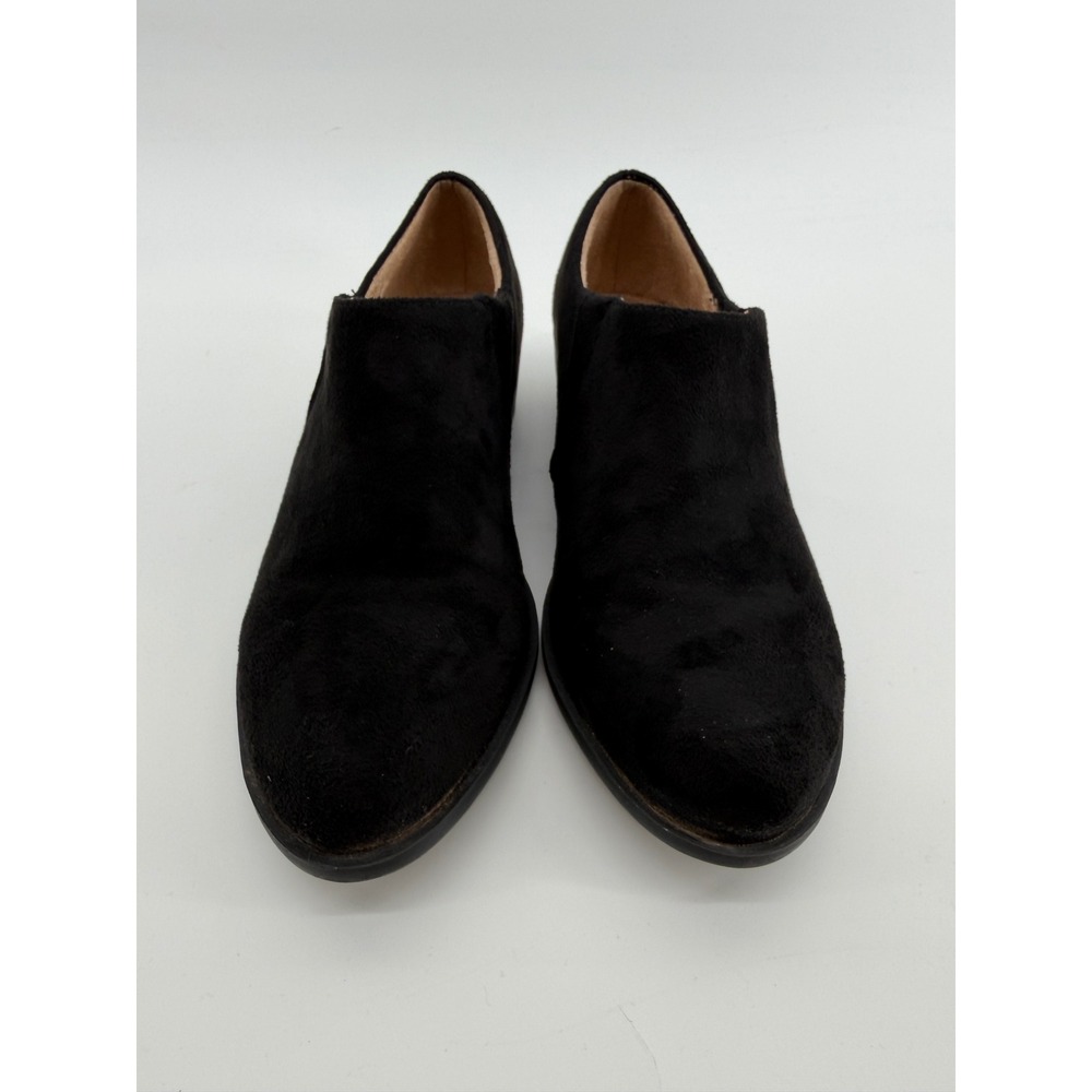 Jessica Cline Anson Black Suede Ankle Booties Low Block Heel Womens 8M